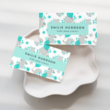 Pattern Of Elephants Business Cards Collection