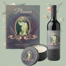 A majestic peacock in gold and green. 