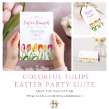 Colorful Tulips Easter Easter Party Suite