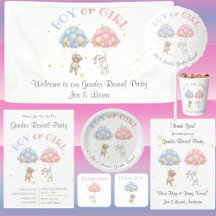 Bear and Bunny Gender Reveal Party Collection