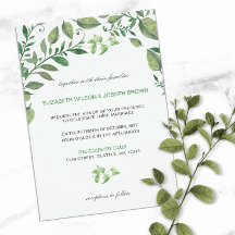 Beautifully botanical greenery Invitation Suite