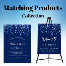 Birthday party - Navy blue - Confetti