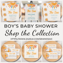 Colorful Here Comes The Son Baby Shower Collection