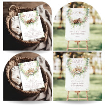 Baby in Bloom Woodland Floral Baby Girl Shower 