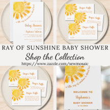 Ray of Sunshine Baby Shower Collection.