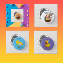🌷 Personalized Easter Buttons 🐰🐣🥚