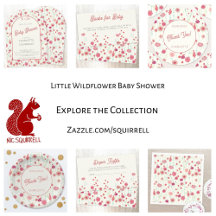 Little Wildflower Baby Shower Invitations Supplies