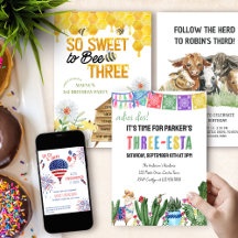 3rd Birthday Invitations