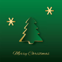 Classy Elegant Gold Green Christmas Tree