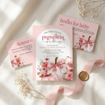 Pumpkin Is On The Way Pink Pumpkin Baby Shower