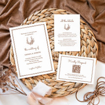 Floral Horseshoe   Minimalist Chic Western Wedding