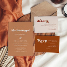 Stylish retro wedding suite - Peach Pink