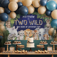 Navy Blue Two Wild, Safari Themed 2nd Birthday 