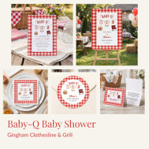 Baby Q Baby Shower Red Gingham Event Suite