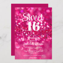 Hot Pink Glitter Glam Birthday Party