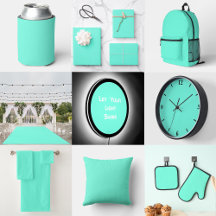 Aquamarine Blue Green Turquoise Solid Color