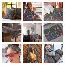 Colorful Abstract Wavy Lines Modern Pattern 