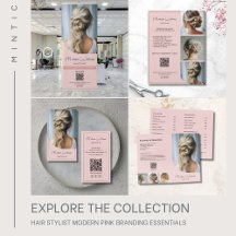 Hair Stylist Modern Pink Branding Essentials