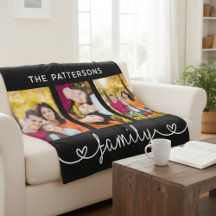Custom Family Photo Blankets