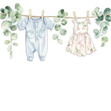 Watercolor Baby Shower Invitations