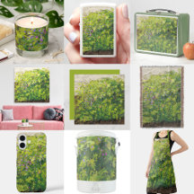 Pretty Watercolor Floral Bush Graphic Art Painting