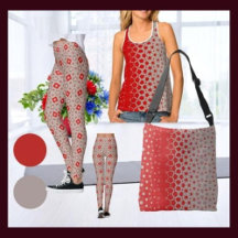 Red and Beige Fitness Collection