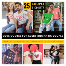 Valentines Day Love Theme Couples Tops & T-Shirts