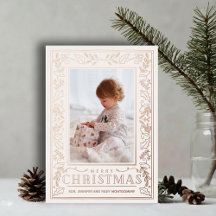 REAL FOIL CHRISTMAS HOLIDAY PHOTO CARDS