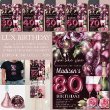 Magenta Wine Adult Birthday