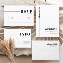 Chic and simple typography minimalist wedding