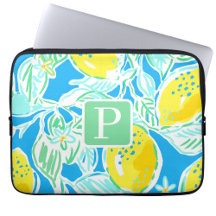 Preppy Blue Lemon Pattern