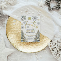 Winter Gold Birthday Adults Collection
