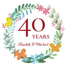 40th Wedding Anniversary Invitation and Supplies