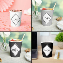 Minimalistic Modern Logo Branding Paper Cup