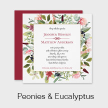 Pink Peonies, Eucalyptus, Twigs, Ferns, Berries