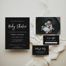 Contemporary Black Baby Shower