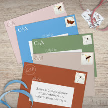 Color Changeable, Pre-Addressed Wedding Envelopes
