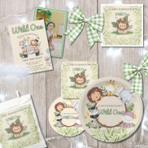Safari Wild One Watercolor First Birthday Party