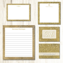 Gold Frame Stationery