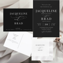 Ever Yours Black and White Wedding