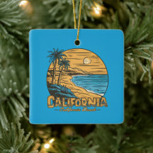 California Vintage Beach Sunset Design