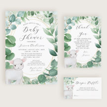 Eucalyptus Greenery Lamb Baby Shower