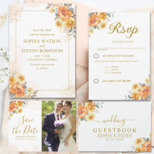 Elegant Spring Wedding with orange flowers