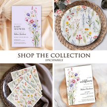 Wildflower Elegant Watercolor Floral Baby Shower
