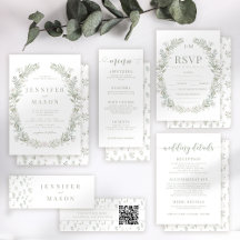 Greenery leaves with white flowers rustic wedding