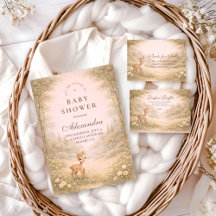 Soft Neutral Forest Critters Baby Shower