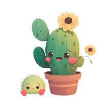 Cute kawaii cactus 