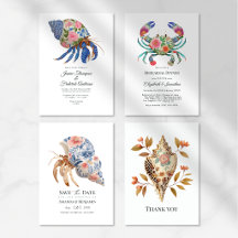 Floral Coastal Nautical Beach Wedding Collection