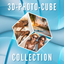 3D photo cube with personalized image collage