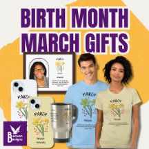BIRTH MONTH FLOWER Mom Gifts for MARCH Birthdays